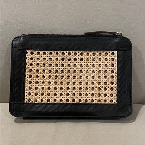 Pink Haley Cane and Leather Clutch NWOT!